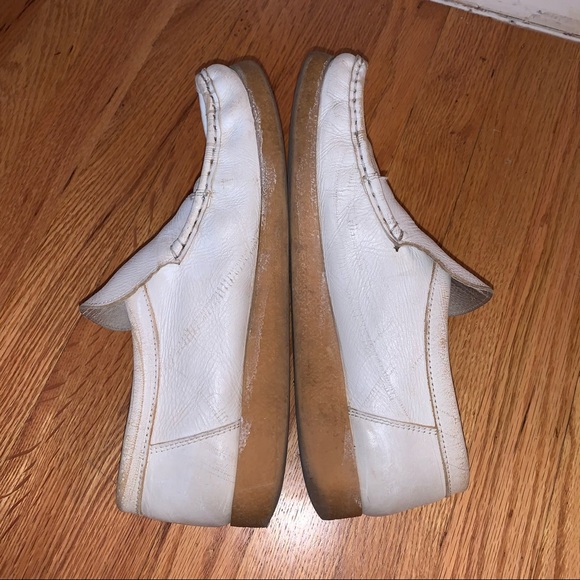 Ben Sherman white slip on loafers gum soles sz 11 - Picture 5 of 5
